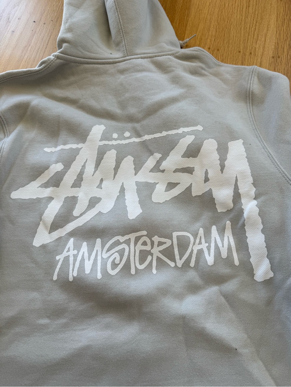 Stüssy Amsterdam Light Gray Zip Up Chapter Hoodie - Picture 4 of 4